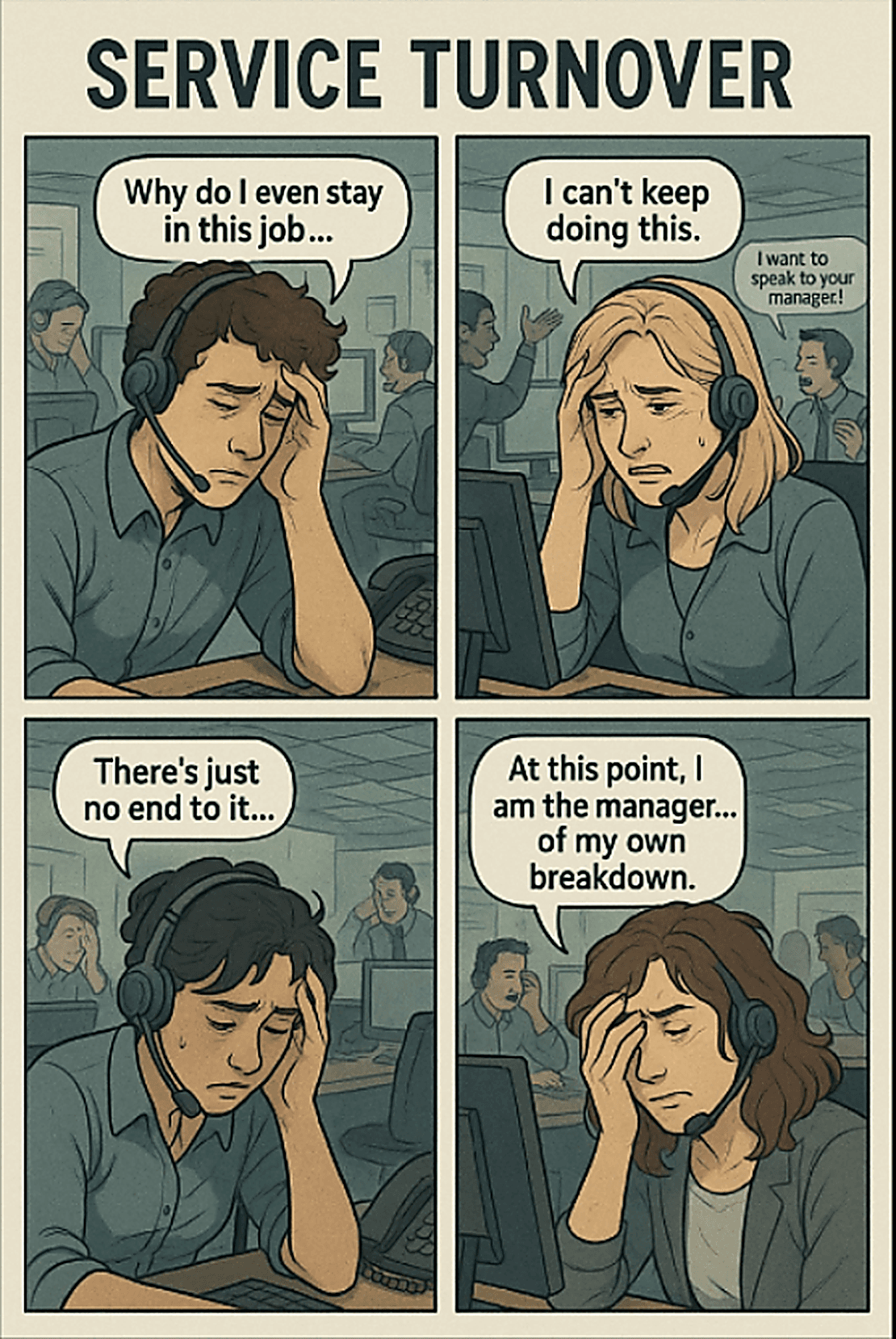 Operational stressors in call centers